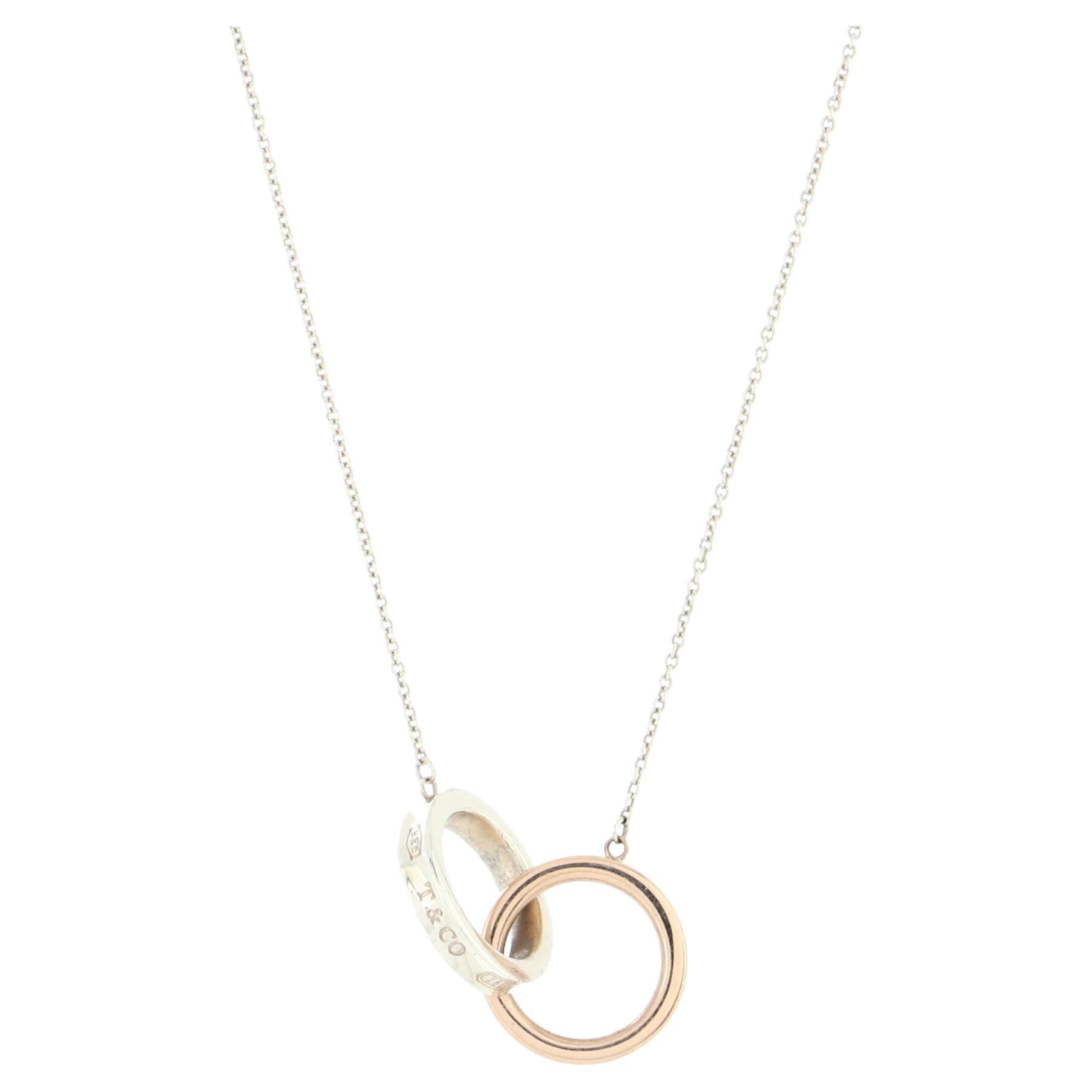 Tiffany & Co. 1837 Interlocking Circles Pendant Necklace Sterling Silver