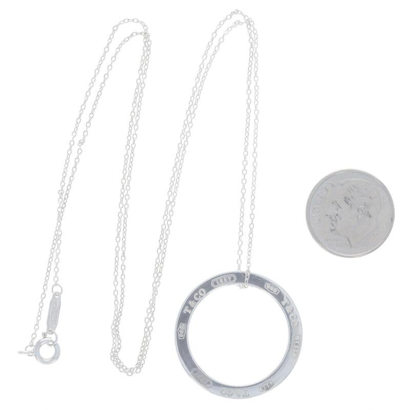 Tiffany & Co. 1837 Große Kreis-Anhänger-Halskette mit Kreis-Anhänger 22 1/2