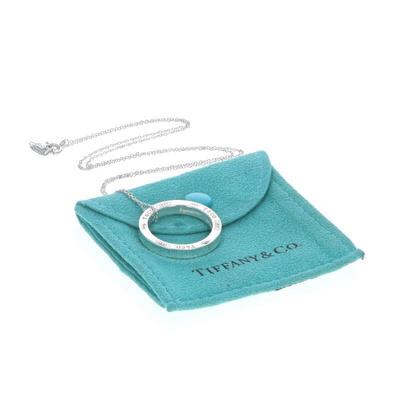 Tiffany & Co. 1837 Große Kreis-Anhänger-Halskette mit Kreis-Anhänger 22 1/2