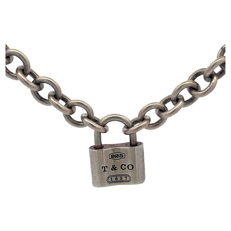 Tiffany & Co. 1837 Lock Padlock Necklace Pendant Sterling
