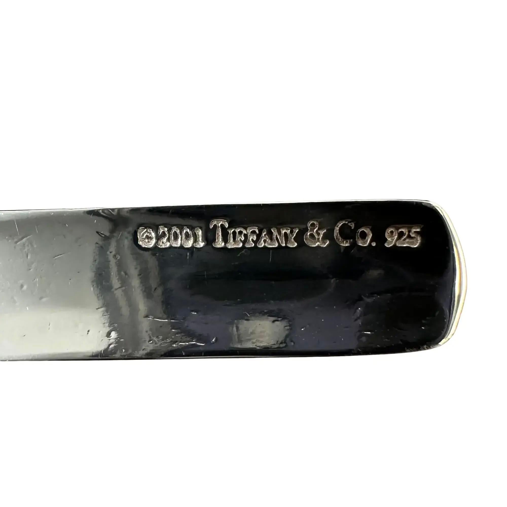 Modern Tiffany & Co. 1837 Long Bar Drop Pendant 925 Sterling Silver For Sale