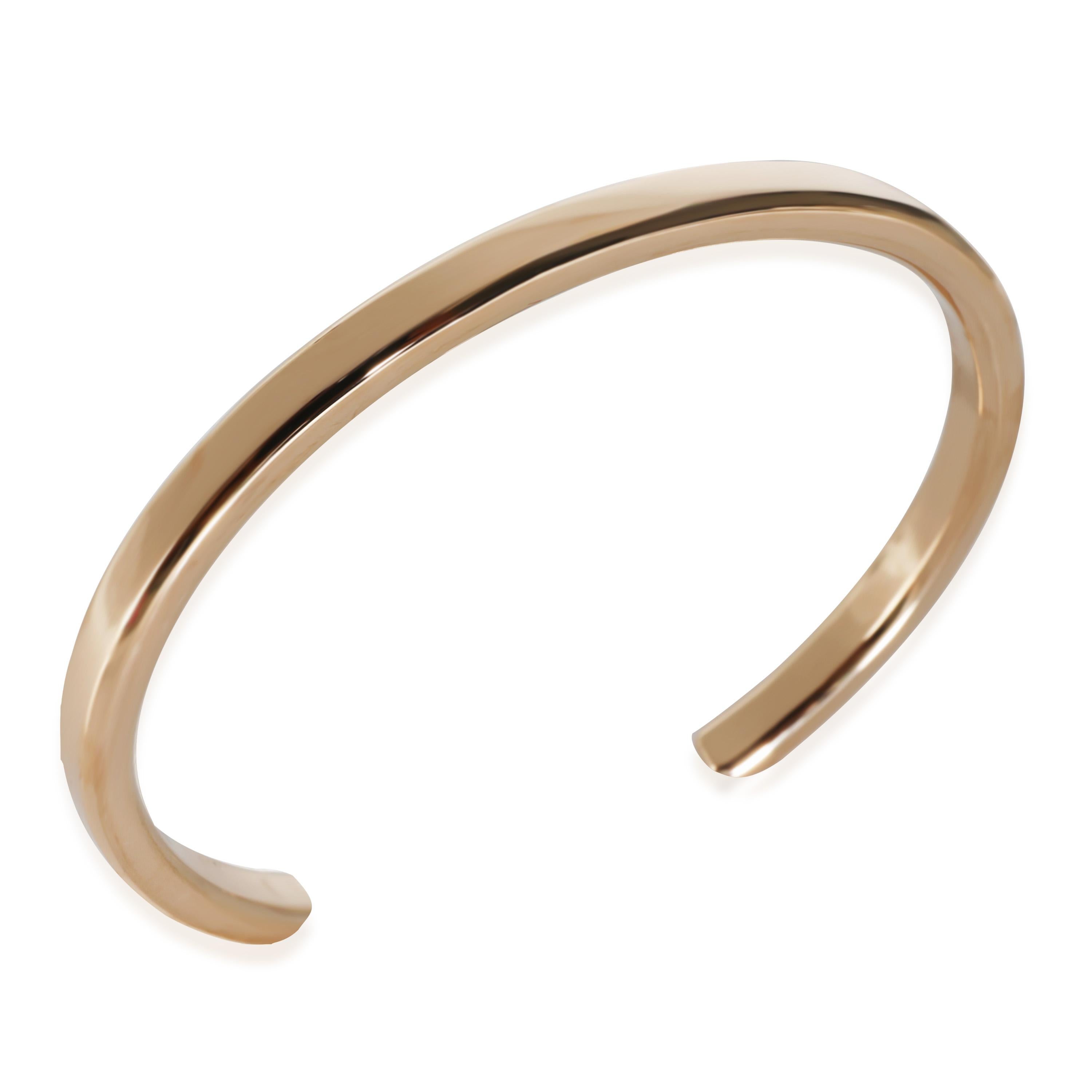 Tiffany & Co. 1837 MAKERS Narrow Cuff Bracelet in 18K Rose Gold In Excellent Condition In New York, NY