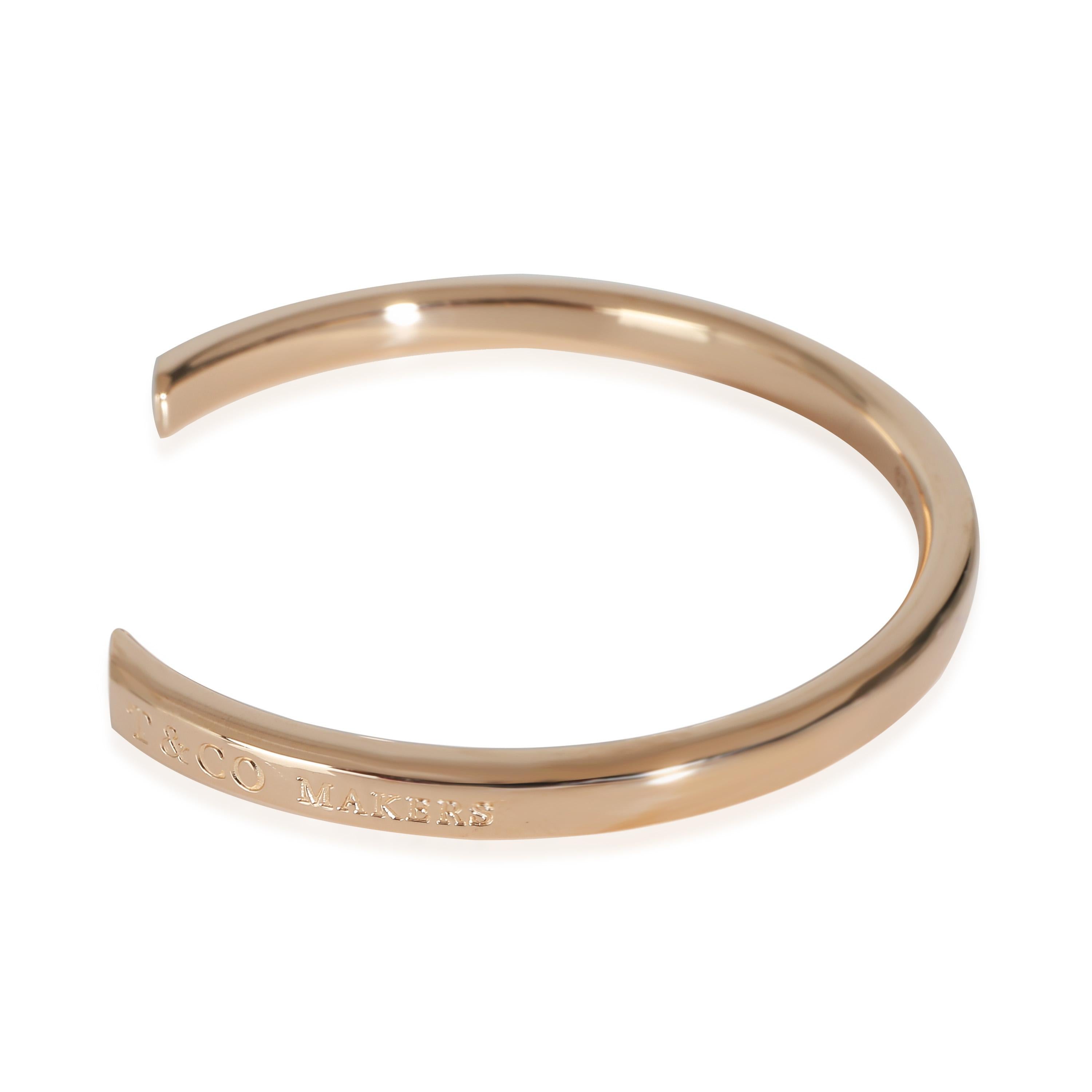 Women's Tiffany & Co. 1837 MAKERS Narrow Cuff Bracelet in 18K Rose Gold