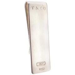 Tiffany & Co. 1837 Clip d'argent étroit de fabricant en argent sterling