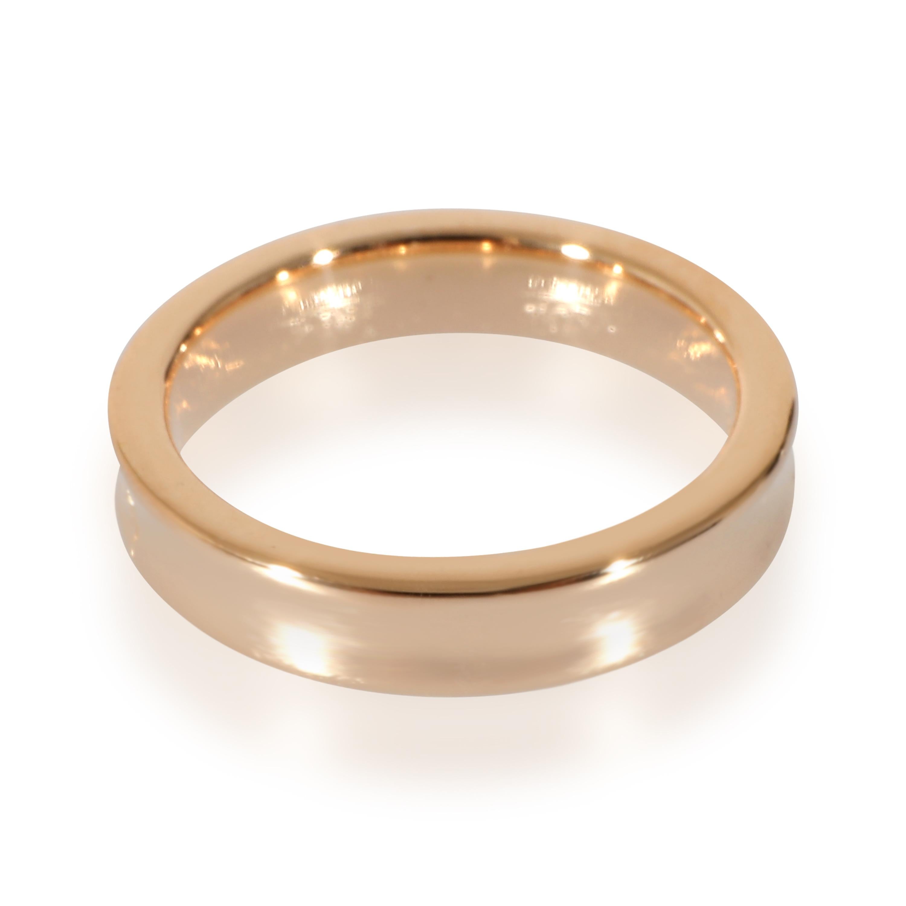 Women's or Men's Tiffany & Co. 1837 Narrow Diamond Ring in 18K Rose Gold 0.02 CTW For Sale