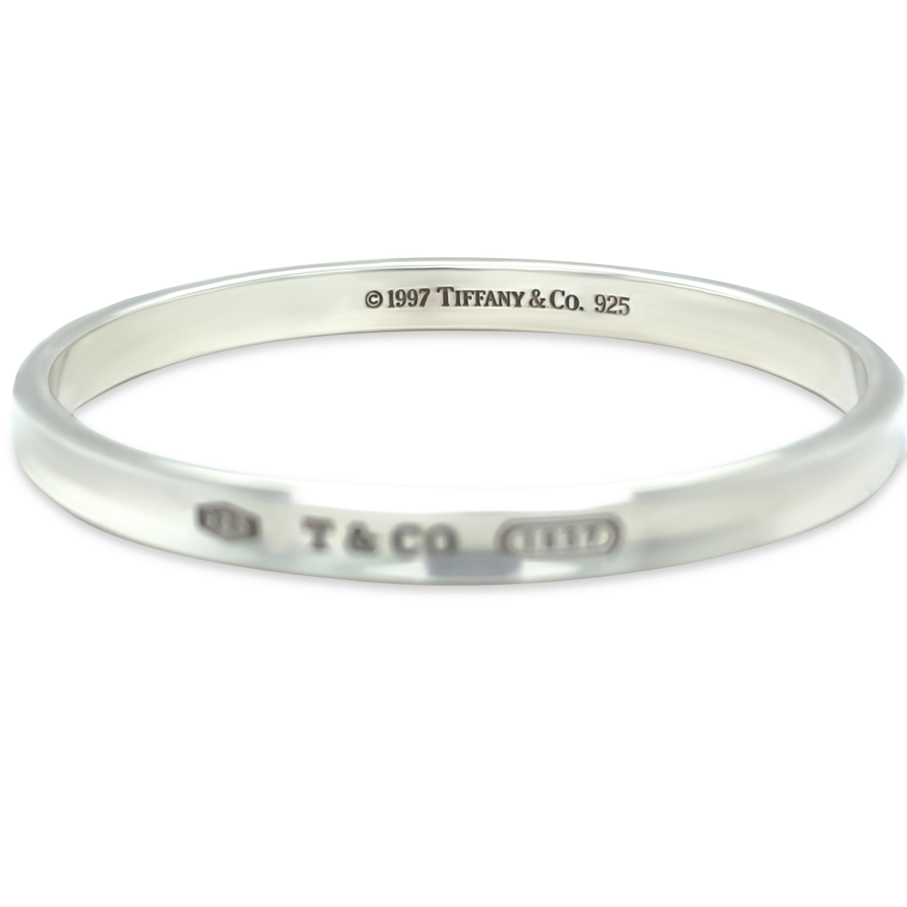 Tiffany & Co. 1837 Narrow Sterling Silver Bracelet 34.15g im Angebot 1