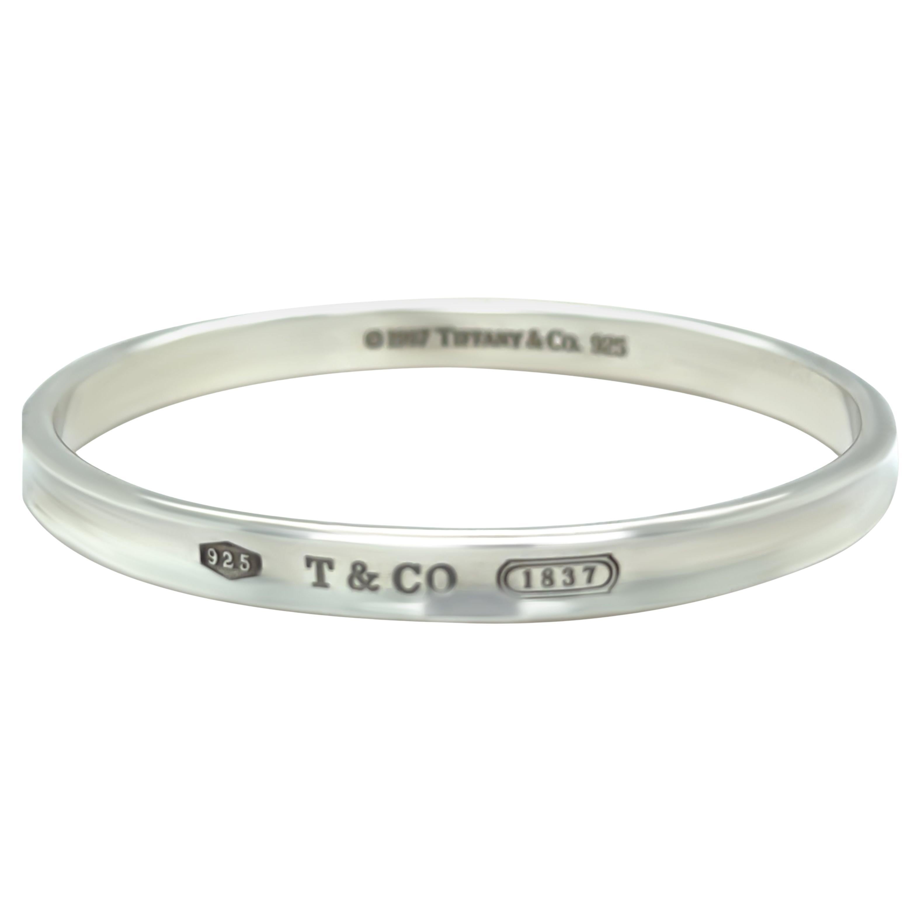 Tiffany & Co. 1837 Narrow Sterling Silver Bracelet 34.15g