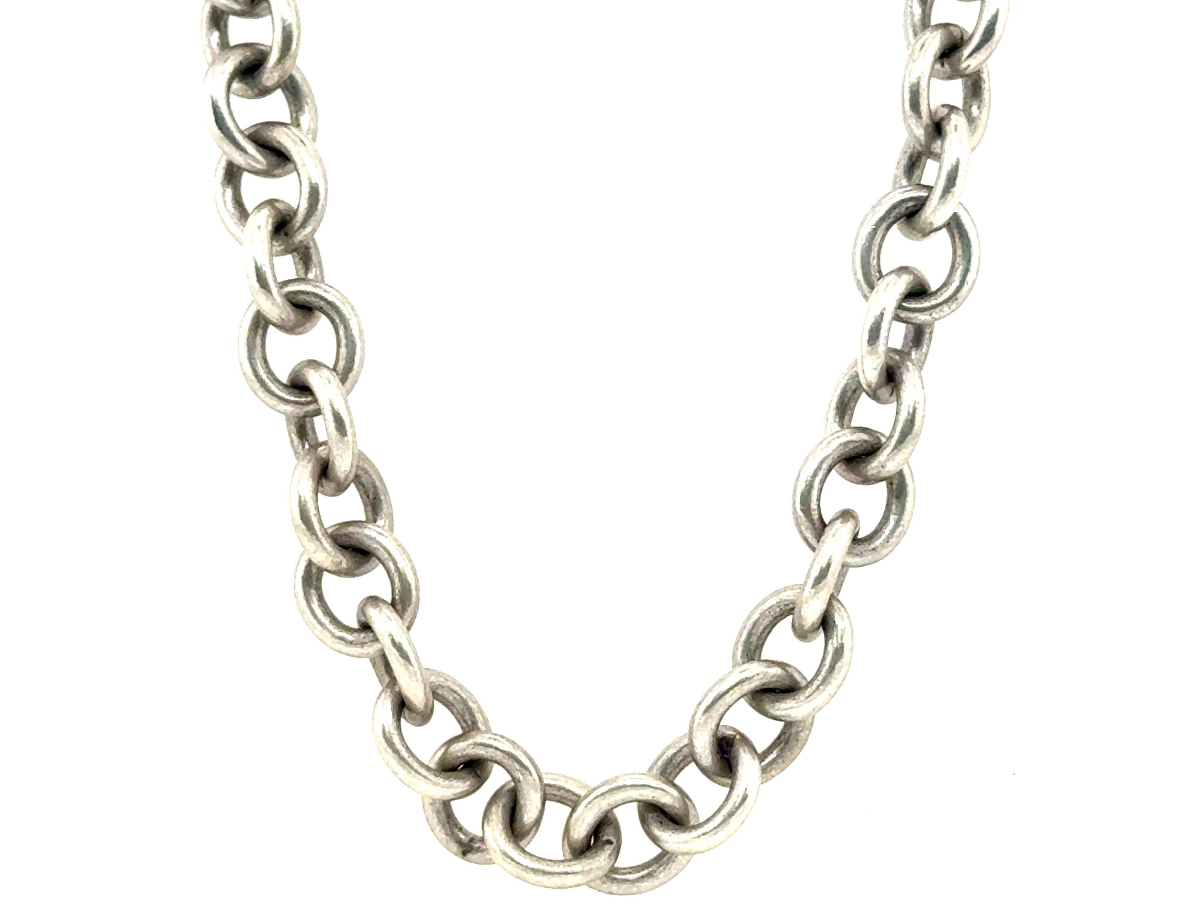 Tiffany & Co. 1837 Padlock Lock Choker Necklace Pendant Sterling Silver 925 1