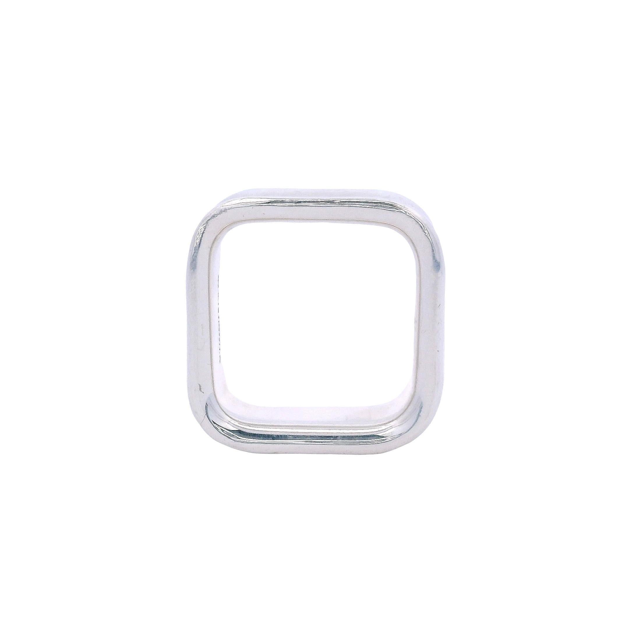Tiffany & Co. 1837 Anello a fascia quadrata in argento sterling in vendita 4