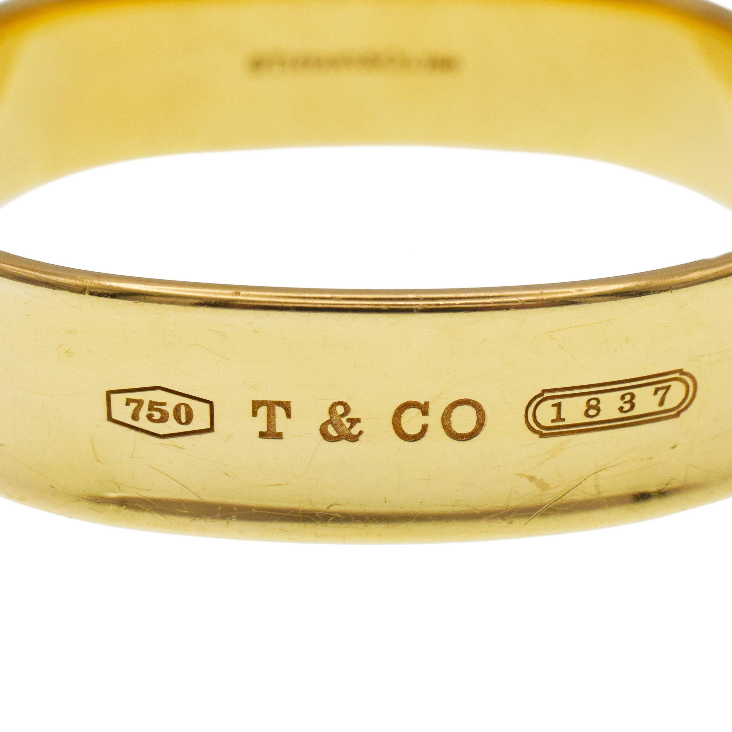 Artist Tiffany & Co. 1837 Square Bangle Bracelet For Sale