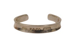 Tiffany & Co. 1837 Bracciale da polso largo in argento 925 con logo stampato