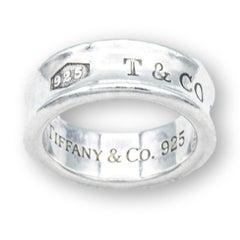 Tiffany & Co. 1837 Sterling Silver Band Vintage Ring, Medium Size
