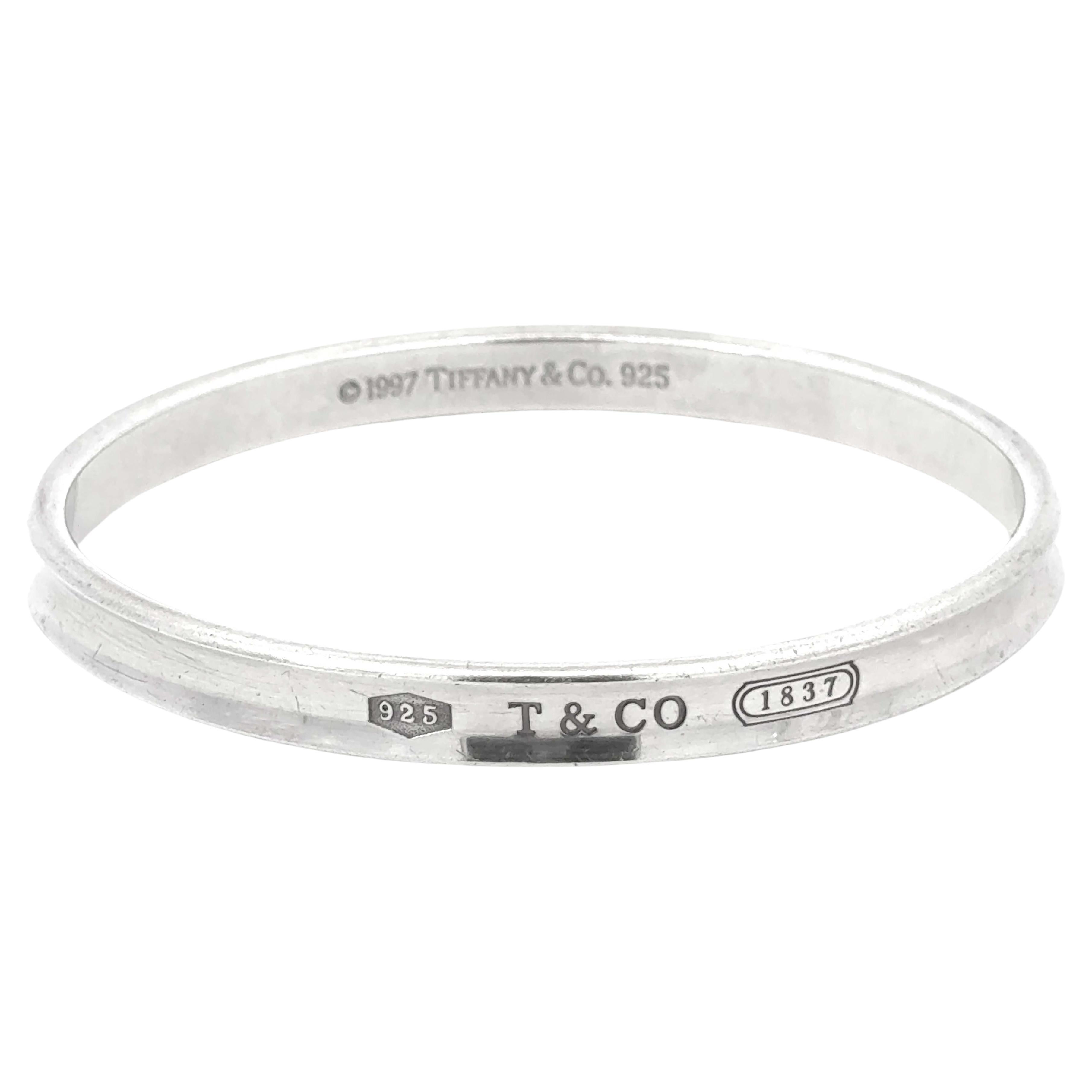 Tiffany & Co. 1837 Sterling Silver Bangle For Sale
