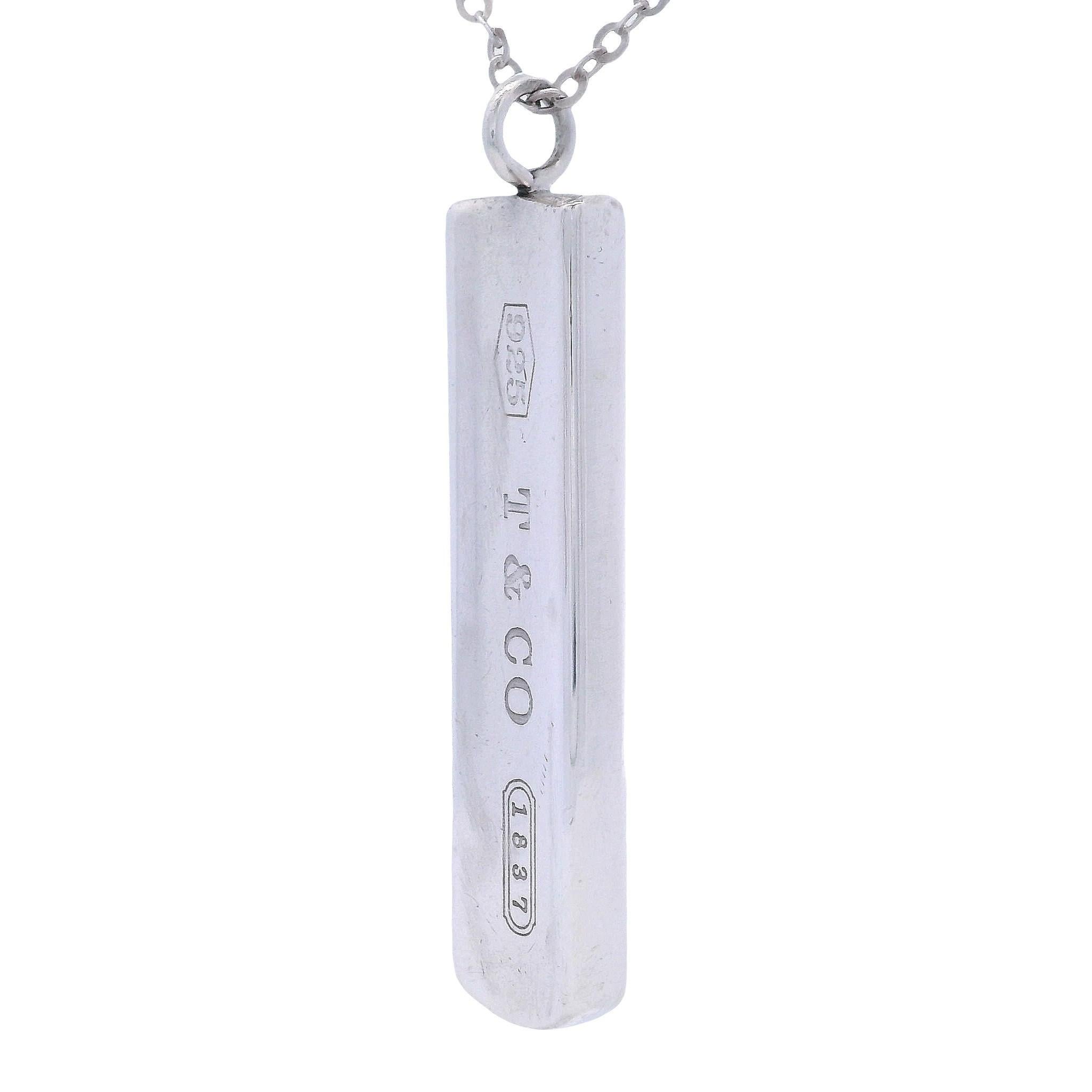 Tiffany & Co. 1837 Ciondolo a Barretta in argento sterling in vendita 1