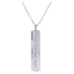 Tiffany & Co. 1837 Sterling Silver Bar Pendant