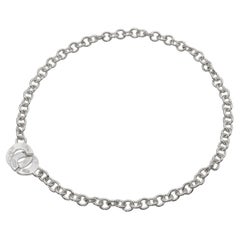 Tiffany & Co. 1837 Sterling Silver Circle Link Toggle Necklace