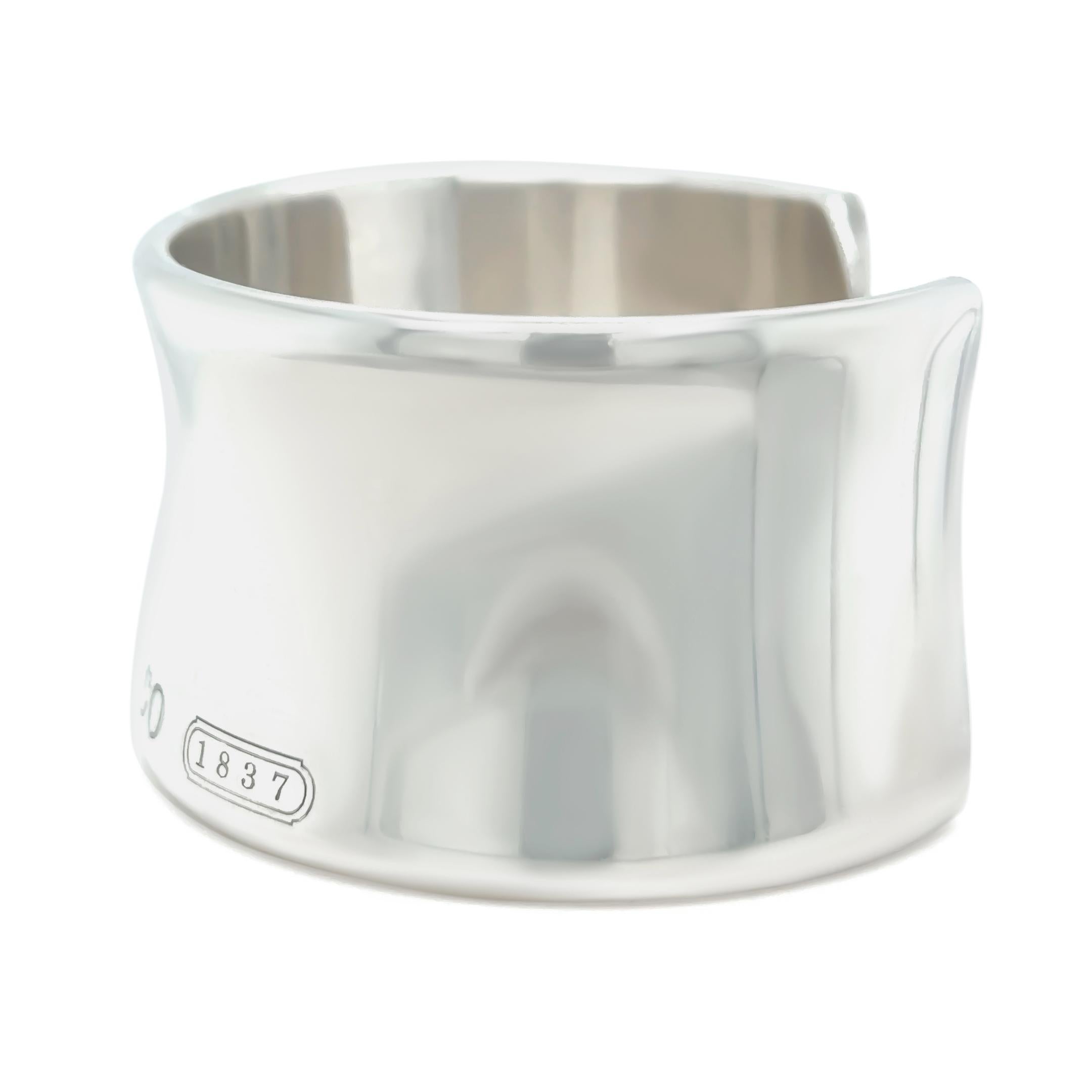 Women's Tiffany & Co. 1837 Sterling Silver Cuff Bracelet 82g For Sale