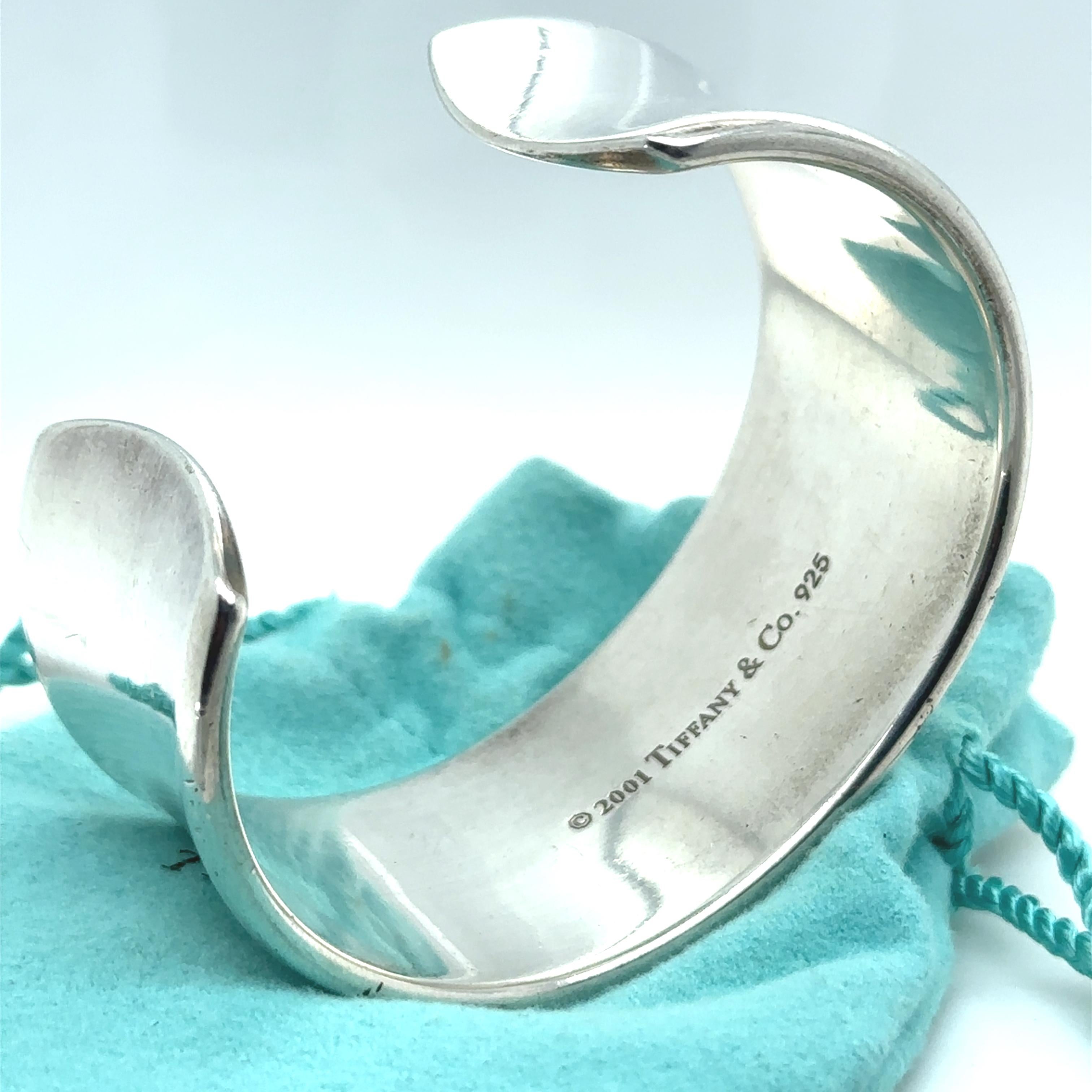 Tiffany & Co. 1837 Sterling Silver Cuff Bracelet 82g For Sale 3