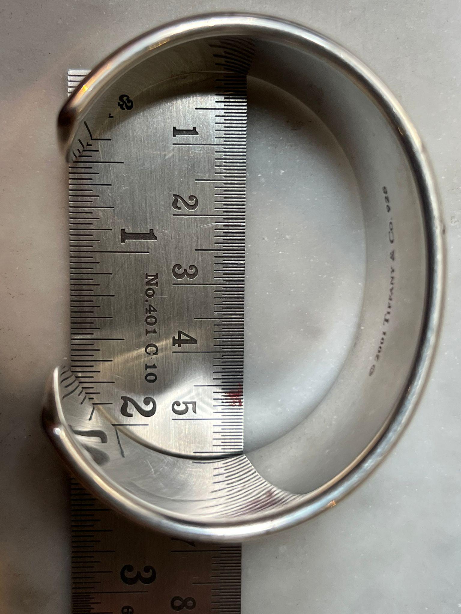 Tiffany & Co. 1837 Sterling Silver Cuff Bracelet 82g For Sale 4