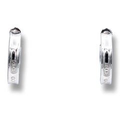 Tiffany & Co. 1837 Sterling Silver Hoop Earrings Circa 1997