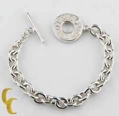 Tiffany & Co. 1837 Sterling Silver Toggle Chain Link Bracelet Retired