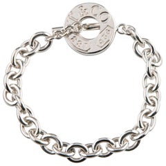 Tiffany & Co. 1837 Sterling Silver Toggle Chain Link Bracelet Retired
