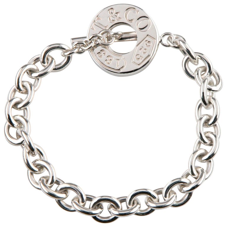 Tiffany and Co. 1837 Sterling Silver Toggle Chain Link Bracelet Retired at  1stDibs | tiffany toggle bracelet, retired tiffany bracelets