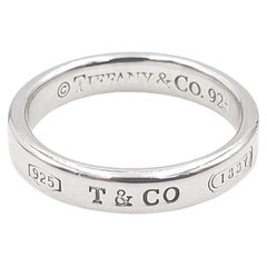 Tiffany & Co. 1837 Sterlingsilber Hochzeit Jahrestag-Ring schmal Gr. 8,25