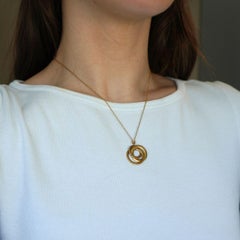 Tiffany & Co. 1837 Triple Interlocking Circles Pendant 18K Yellow Gold
