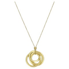 Tiffany & Co. 1837 Triple Interlocking Circles Pendant 18K Yellow Gold