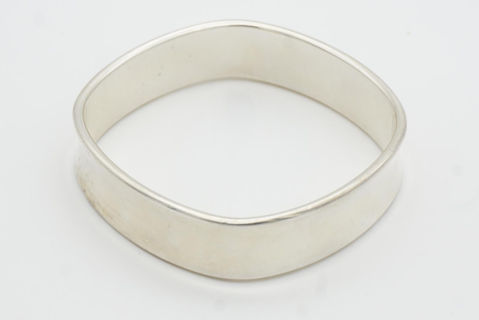Tiffany & Co. 1837 Brazalete vintage cuadrado de cojín Plata de ley 925 en venta 6