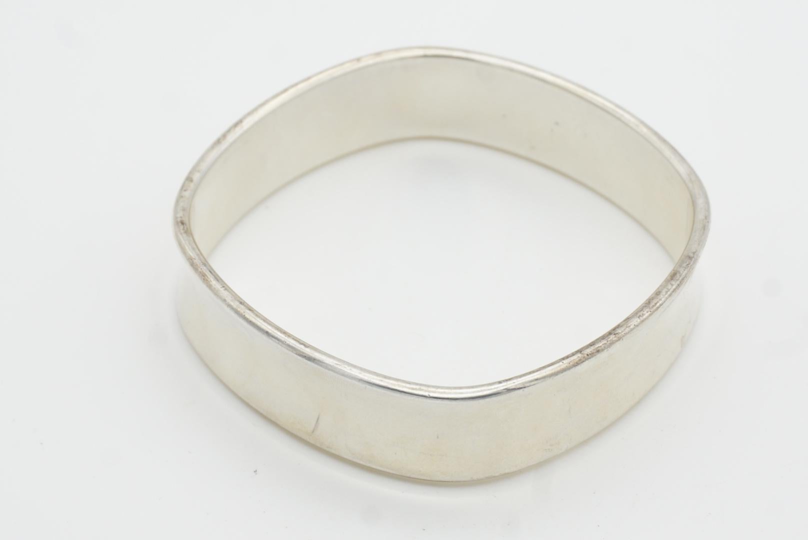 Tiffany & Co. 1837 Brazalete vintage cuadrado de cojín Plata de ley 925 en venta 7