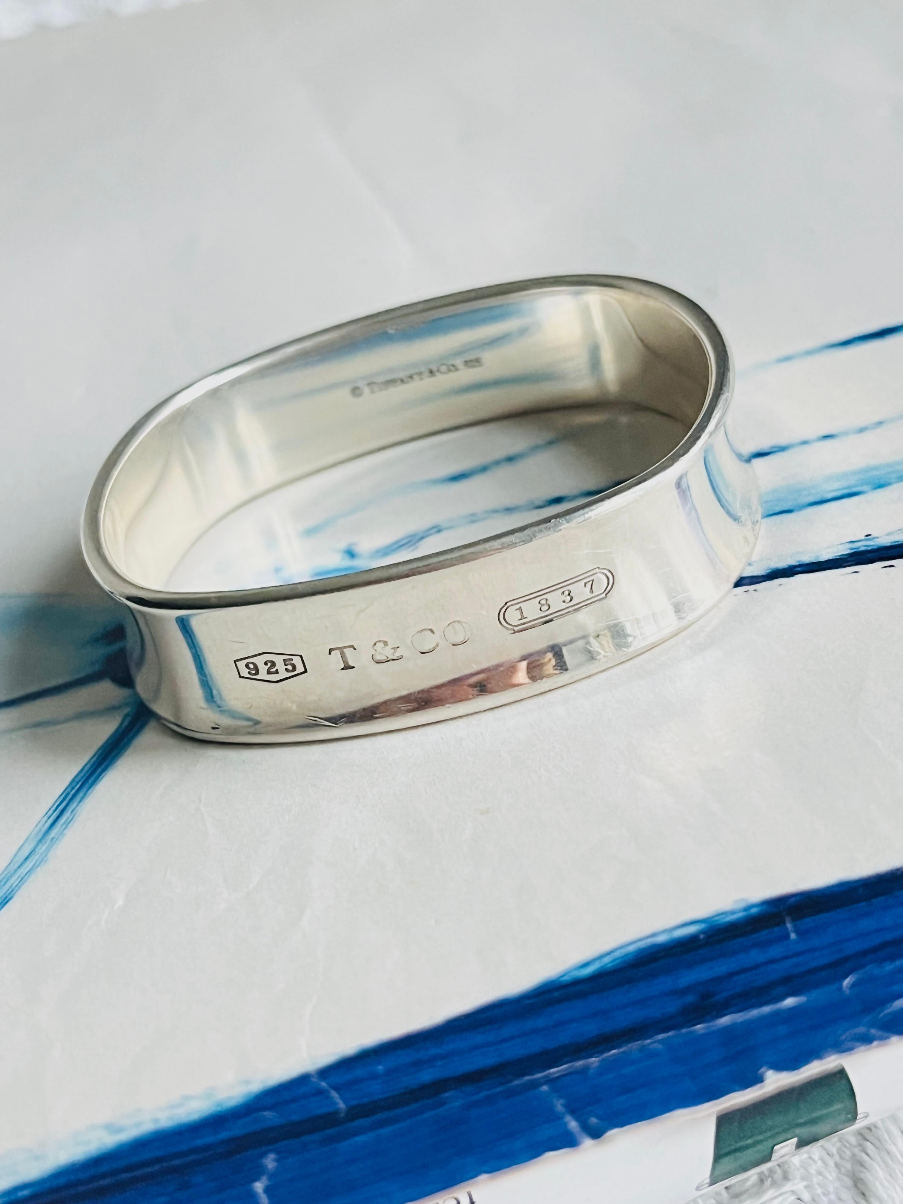 Tiffany & Co. 1837 Brazalete vintage cuadrado de cojín Plata de ley 925 Art Decó en venta
