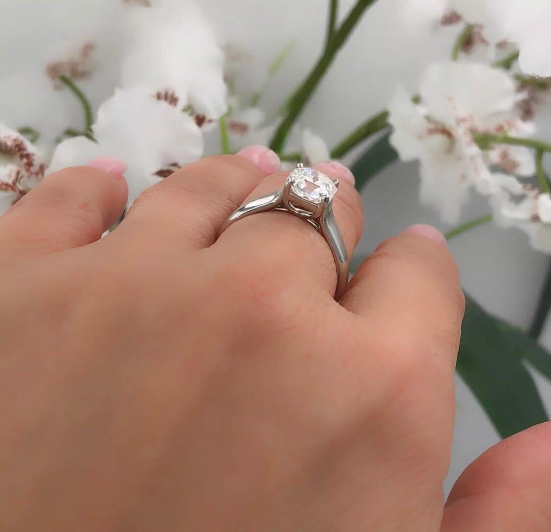 Tiffany & Co. 1.84 Carat F VVS2 Lucida Cut Platinum Diamond Engagement Ring 1