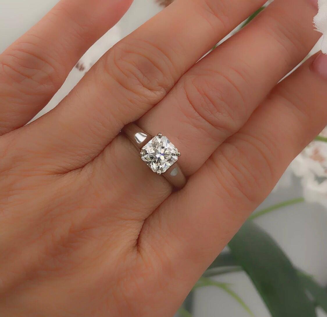 Tiffany & Co. 1.84 Carat F VVS2 Lucida Cut Platinum Diamond Engagement Ring 2