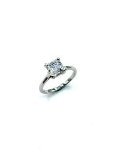 Tiffany & Co. 1.85 Carat Asscher Cut Diamond Solitaire Platinum Engagement Ring