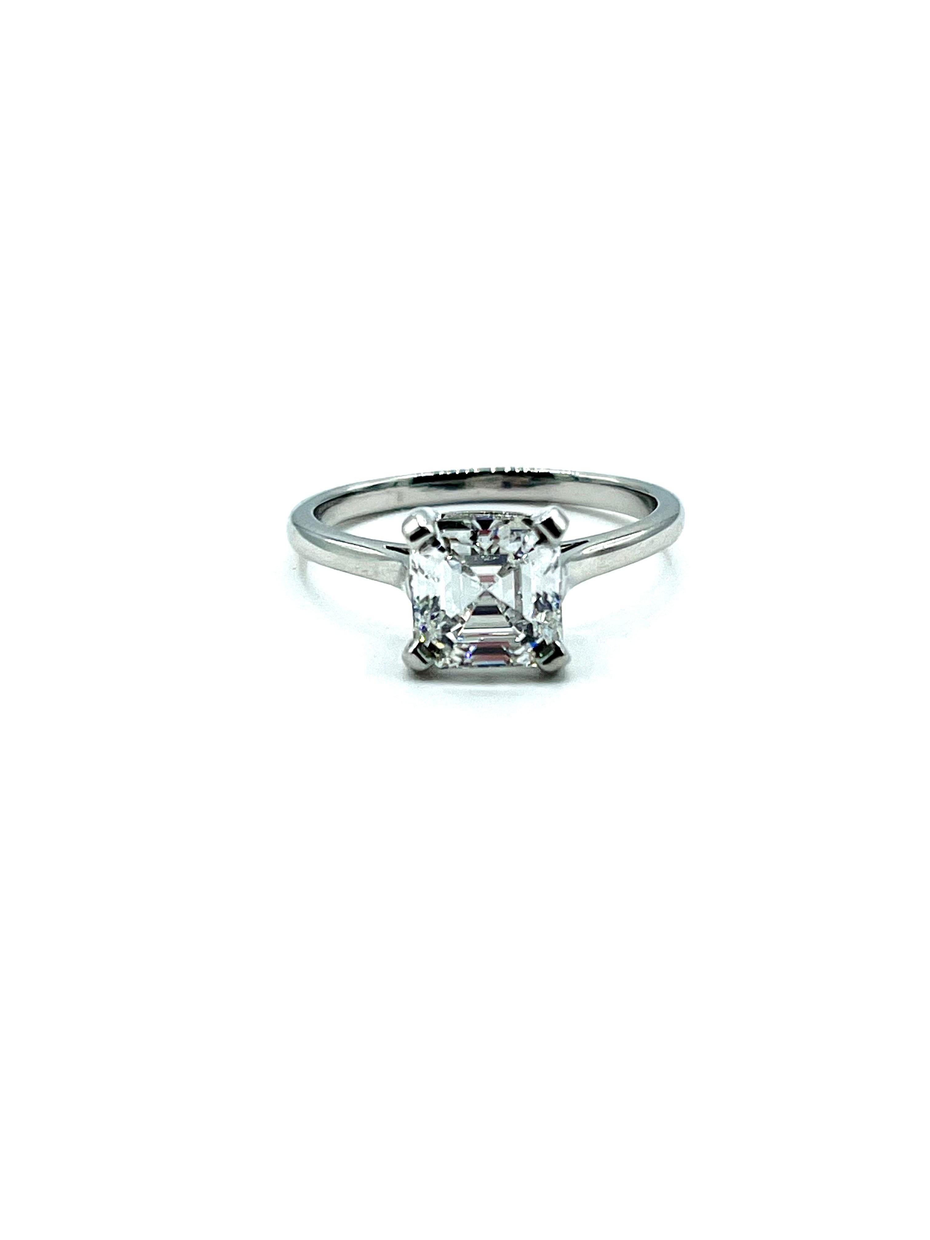 asscher cut diamond ring tiffany