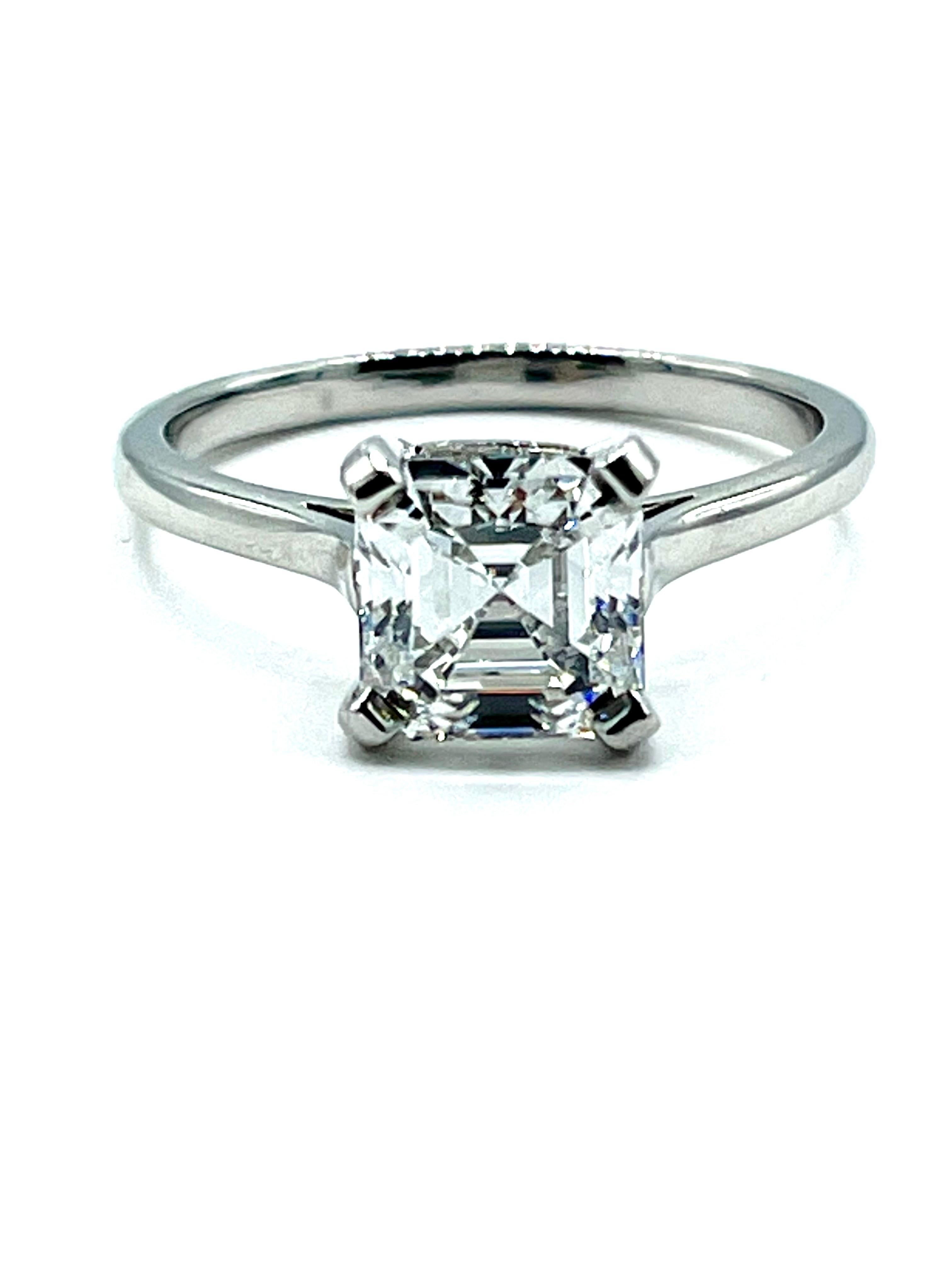 tiffany asscher cut diamond ring