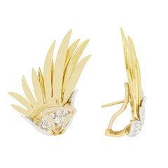 Tiffany & Co. 1.86ct Diamond Schlumberger Flame Earrings