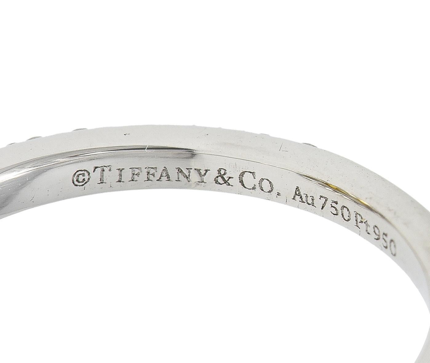Tiffany & Co. 1.87 CTW Fancy Yellow Diamond Platinum 18 Karat Soleste Halo Ring 2