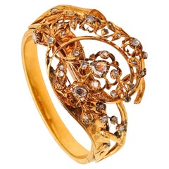 TIFFANY & Co. 1880 Victorian Bracelet In 14Kt Yellow Gold With Rose Cut Diamonds