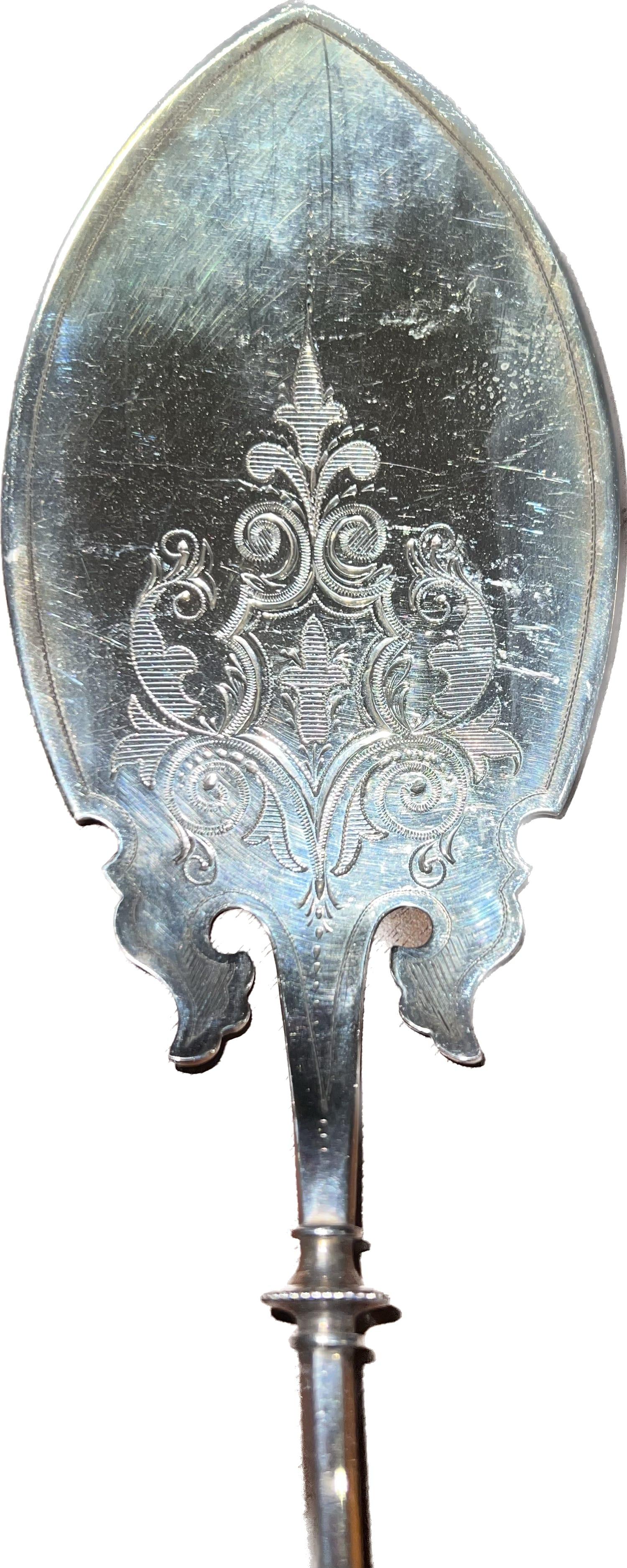 Hand-Crafted Tiffany & Co 1880s Sterling Silver Bird on Top 12 Dessert Spoons with Server