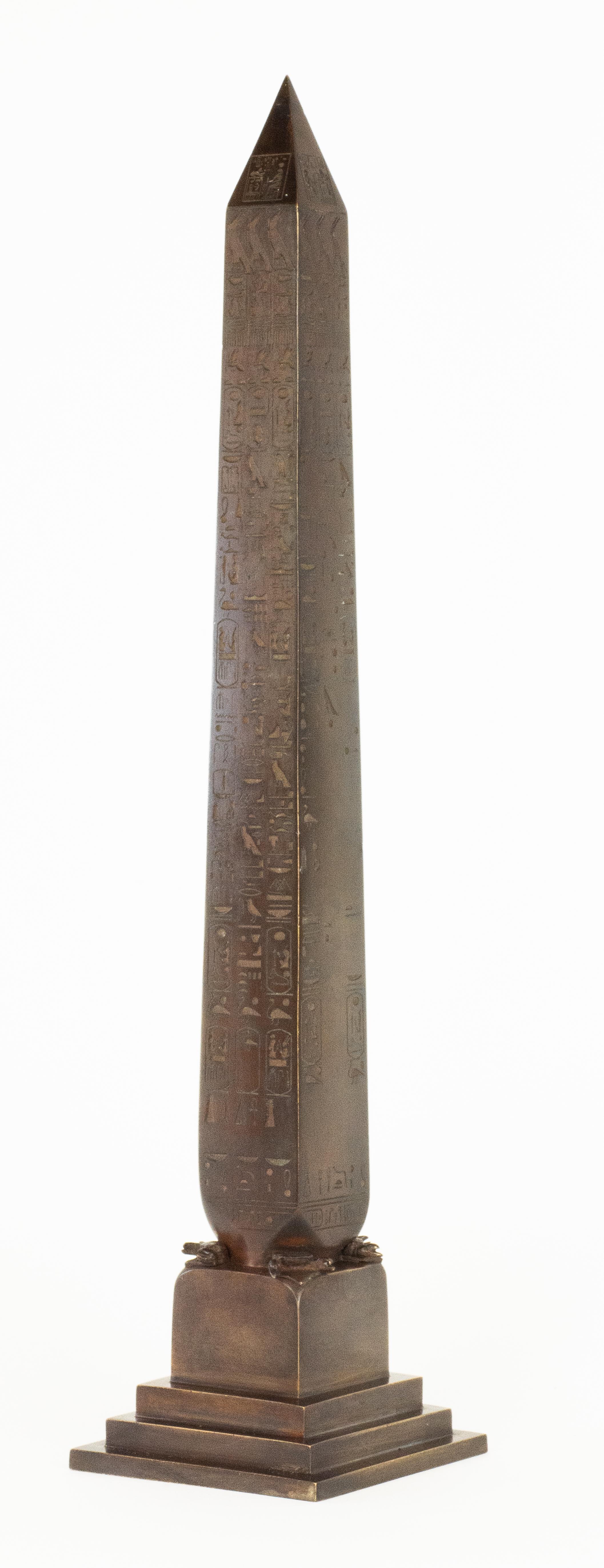 Egyptian Revival Tiffany & Co. 1881 Bronze Architectural Model of Cleopatra's Needle Obelisk, NY For Sale