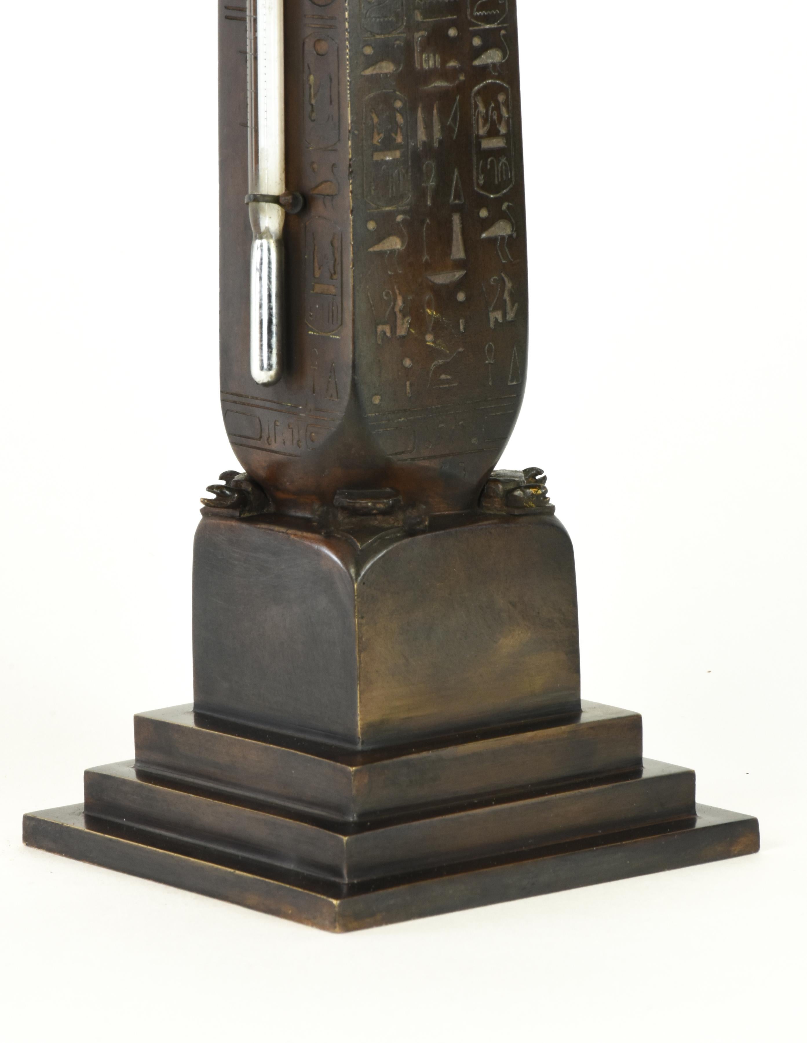 19th Century Tiffany & Co. 1881 Bronze Architectural Model of Cleopatra's Needle Obelisk, NY For Sale