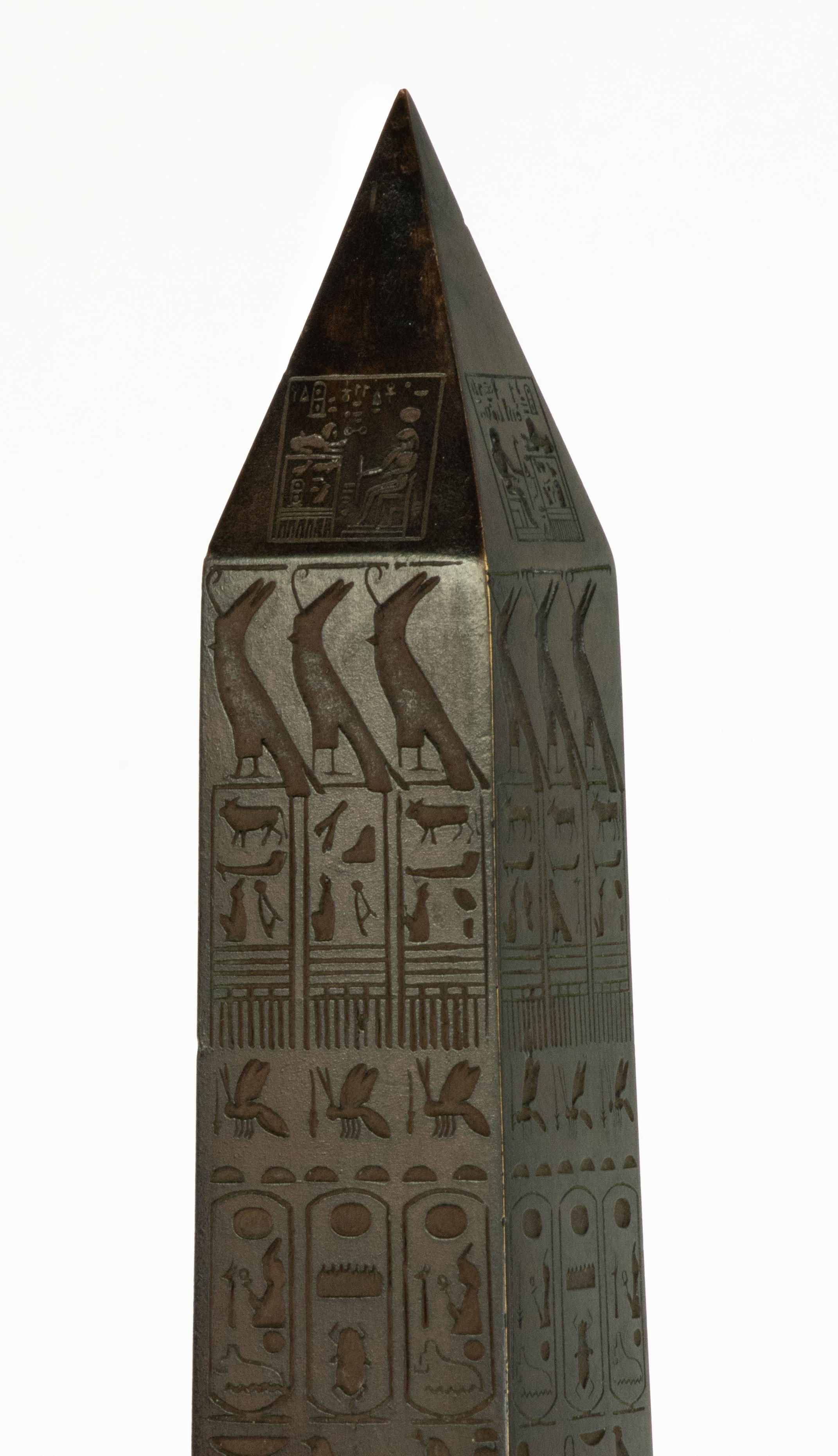 Tiffany & Co. 1881 Bronze Architectural Model of Cleopatra's Needle Obelisk, NY For Sale 3