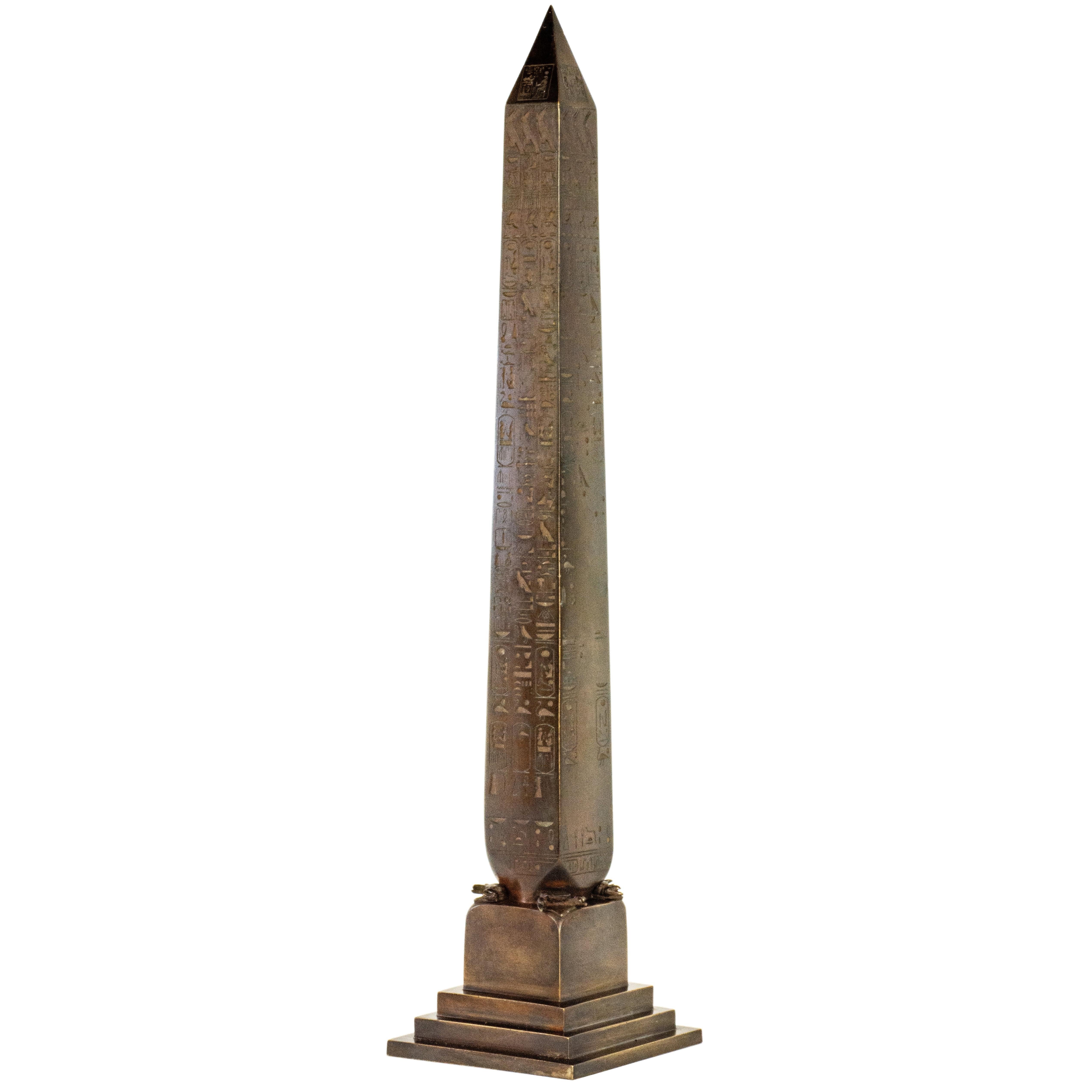 Tiffany & Co. 1881 Bronze Architectural Model of Cleopatra's Needle Obelisk, NY For Sale