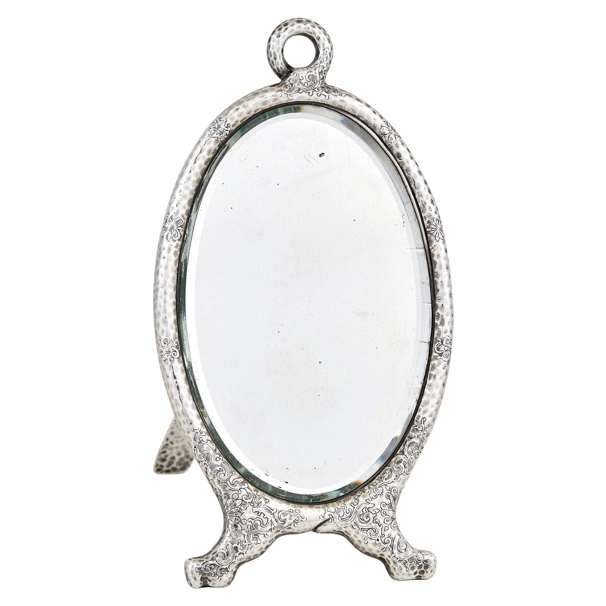 Tiffany & Co. 1881 Sterling Silver Japonesque Easel Mirror