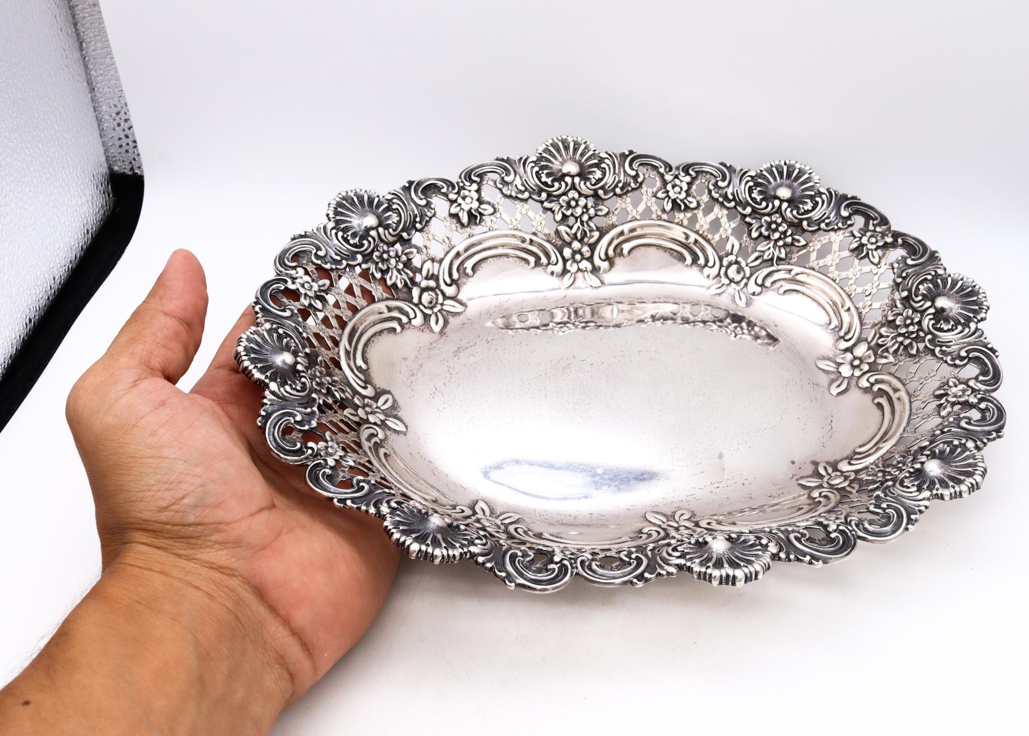 Art Nouveau Tiffany & Co. 1893 Charles L. Tiffany English King Pattern Sterling Server Tray 