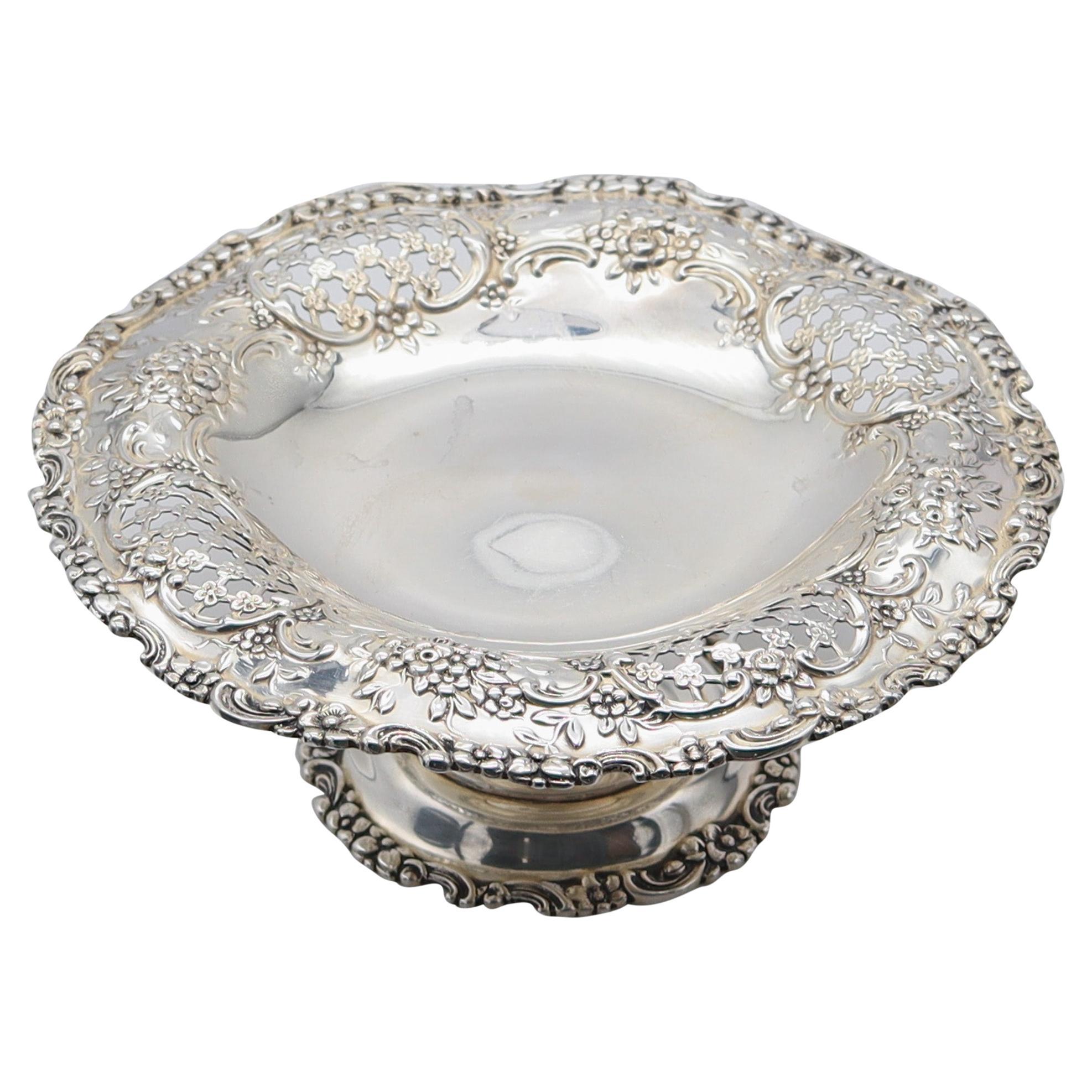 TIFFANY & CO 1895 Charles L Tiffany English King Pattern Compote In 925 Sterling