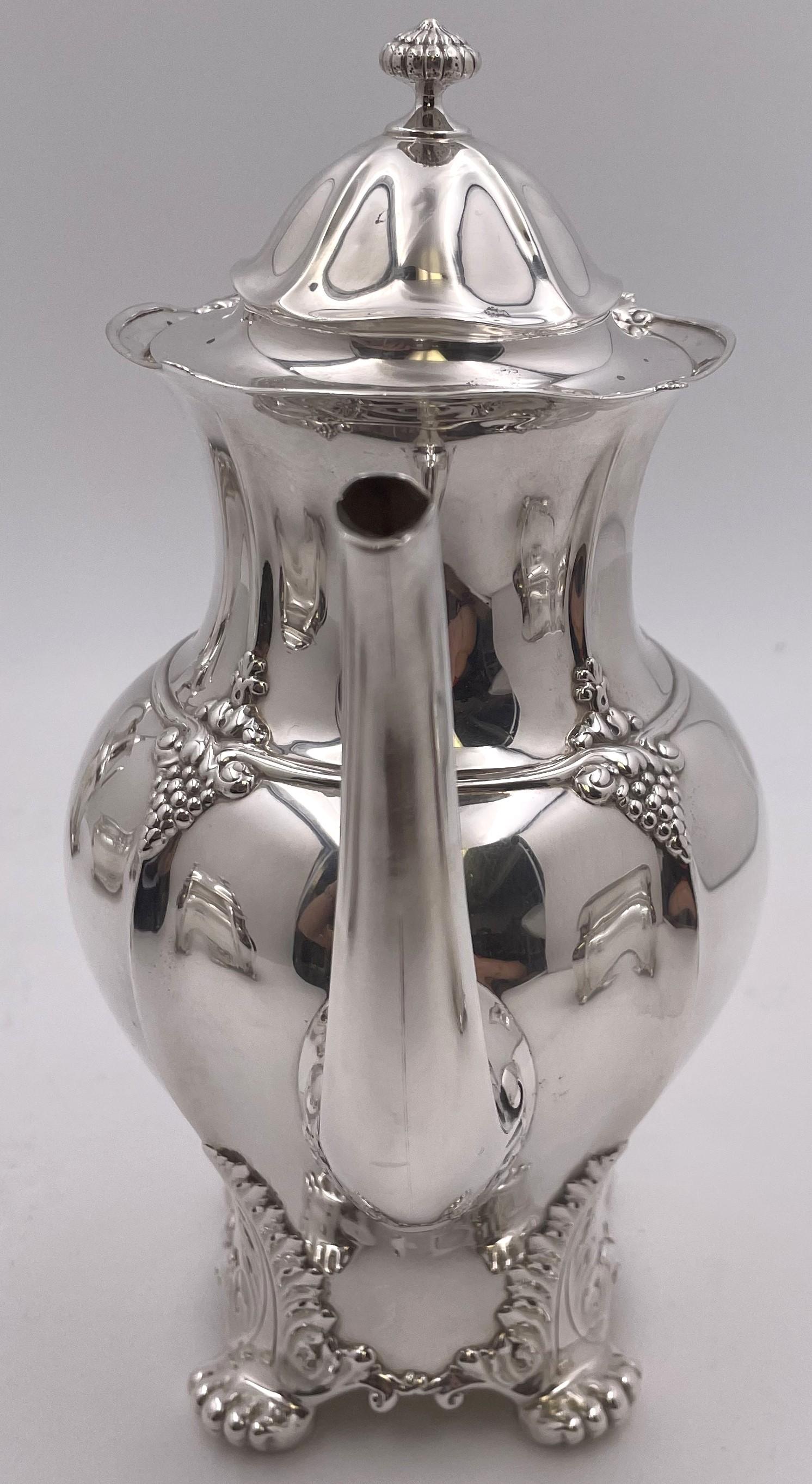 Tiffany & Co. 1896 Sterling Silver 5-Piece Tea & Coffee Set in Holly Pattern? For Sale 5